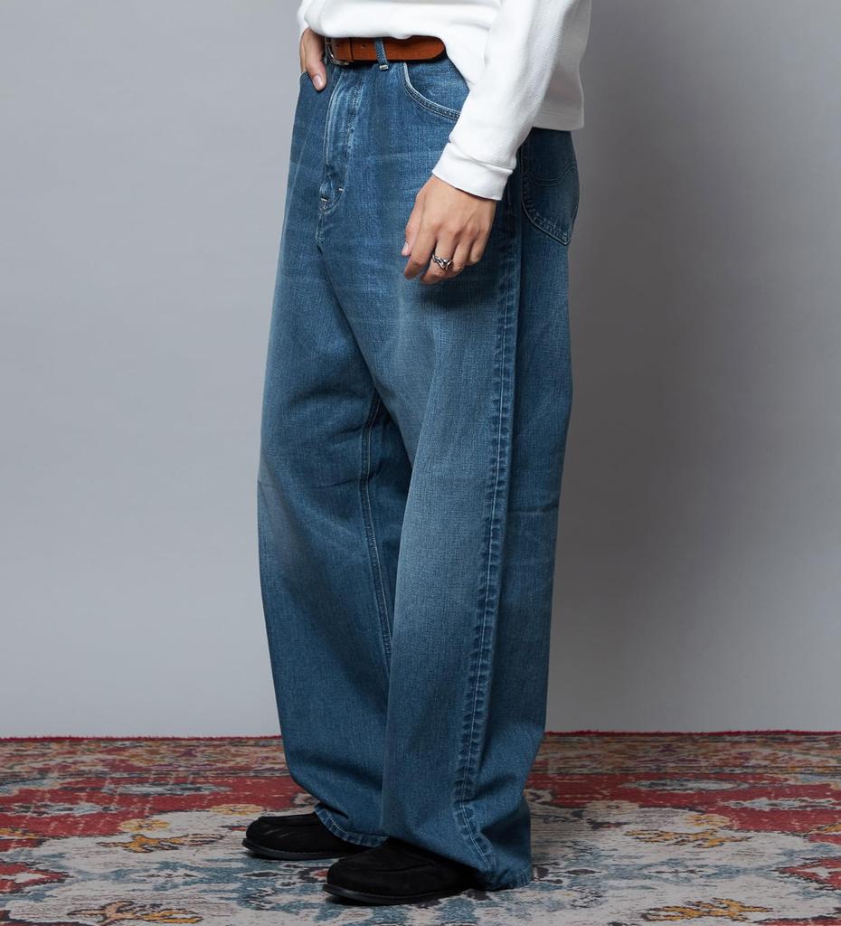 Lee 101 101-Z WIDE denim pants mid blue LL PlusLong