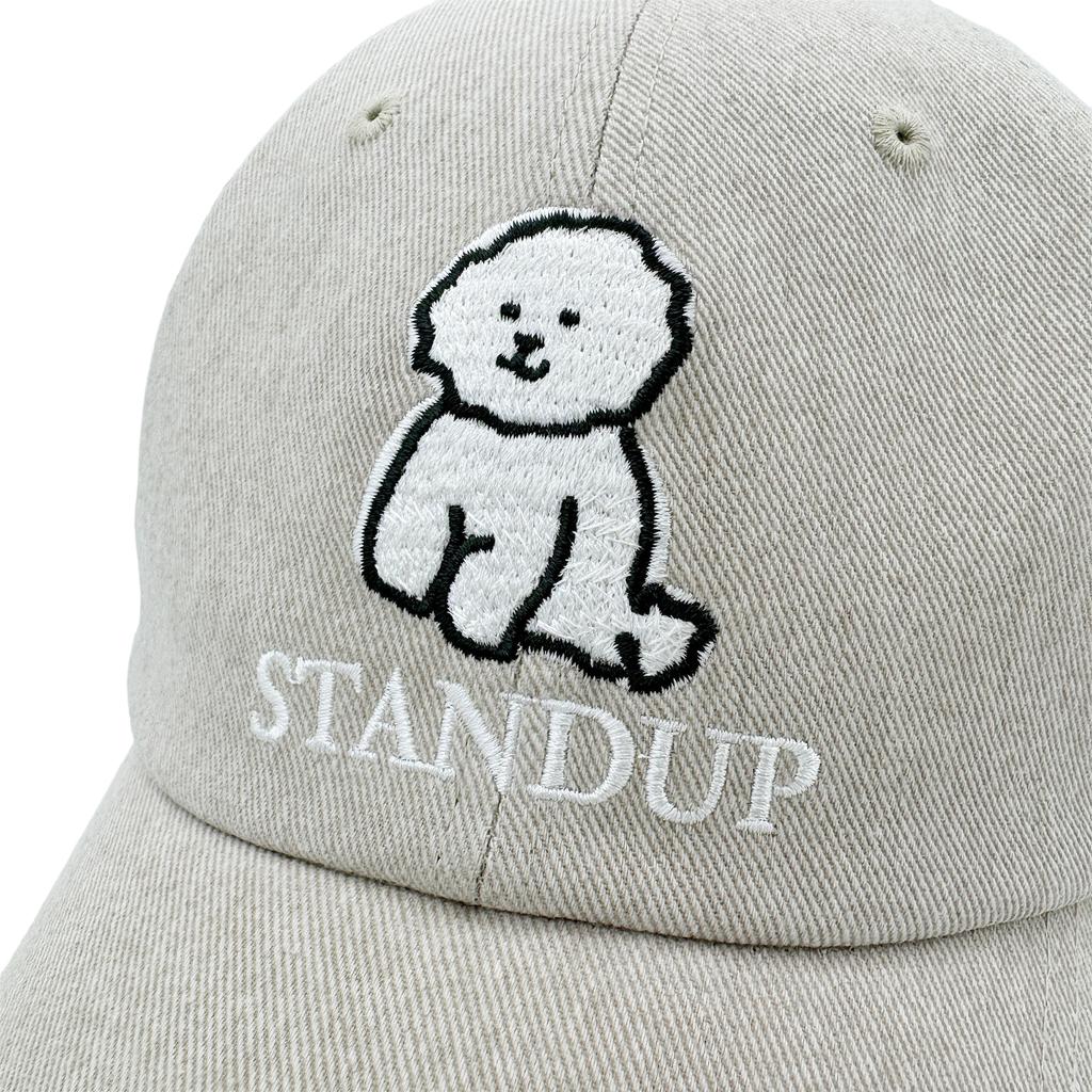Seutaendeueob Bichon Washed Oatmeal Ball Cap