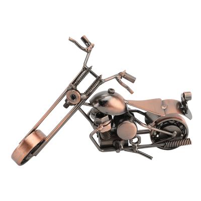 Modelo de Motocicleta de Hierro Motocicleta Vintage Figura de Mesa Decoración para Hogar y Oficina