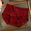 Women's Seamless Modal Cotton Mid-Waist Antibacterial Panties with Extended Crotch