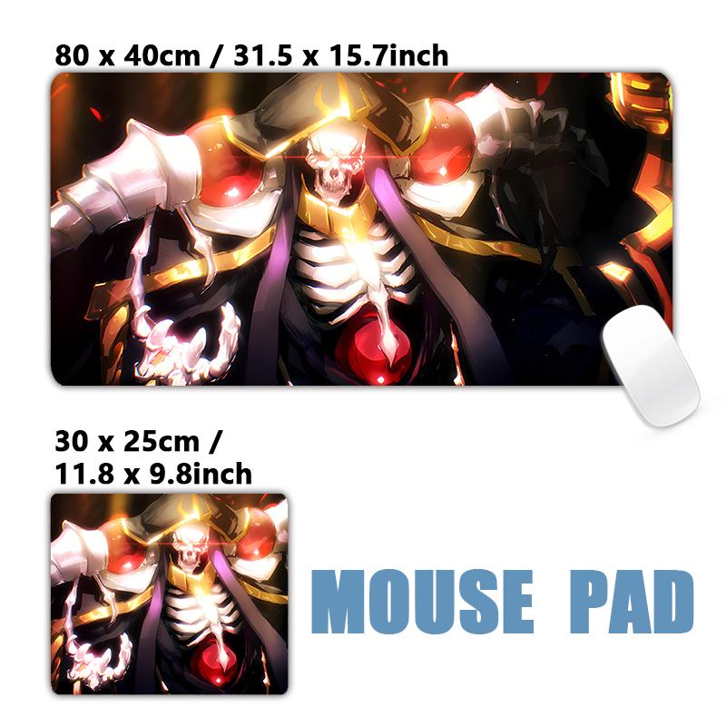 New Design Japanese Anime Overlord Skull Ainz Ooal Gown Albedo Sexy Girls Black Mouse Pad Mousepad XXL Keyboard Desk Mat