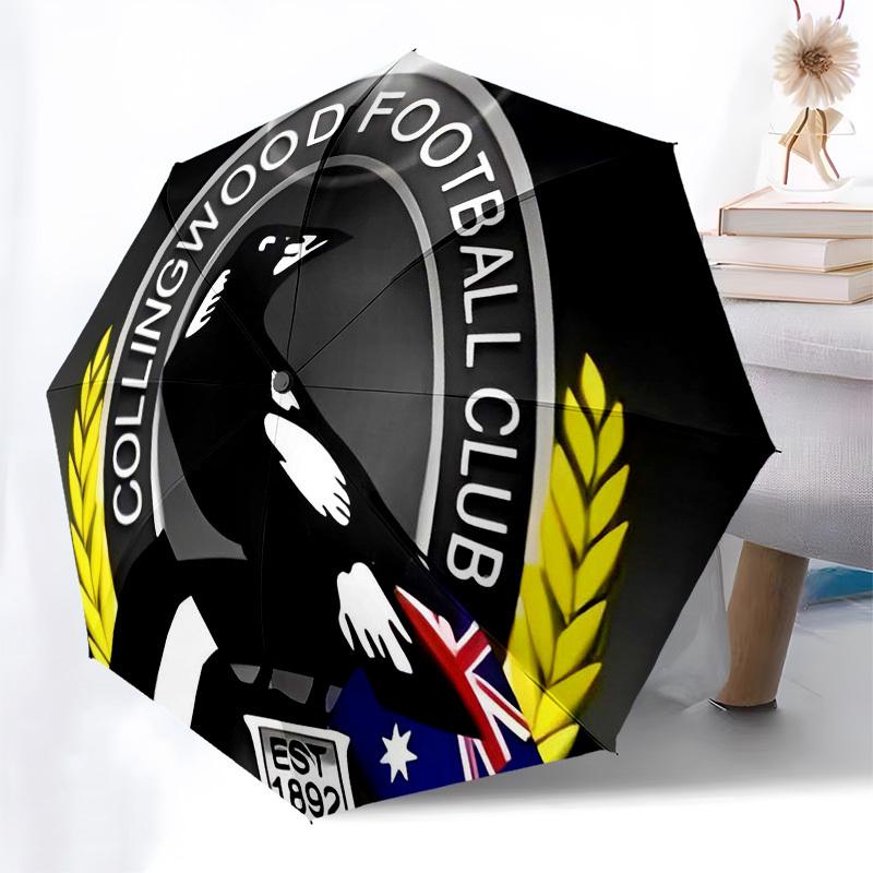Collingwood Football Club, Raven Automatic Opening and Closing, 8 rib Structure Portable Umbrella, Suitable for Men and Women in All Seasons