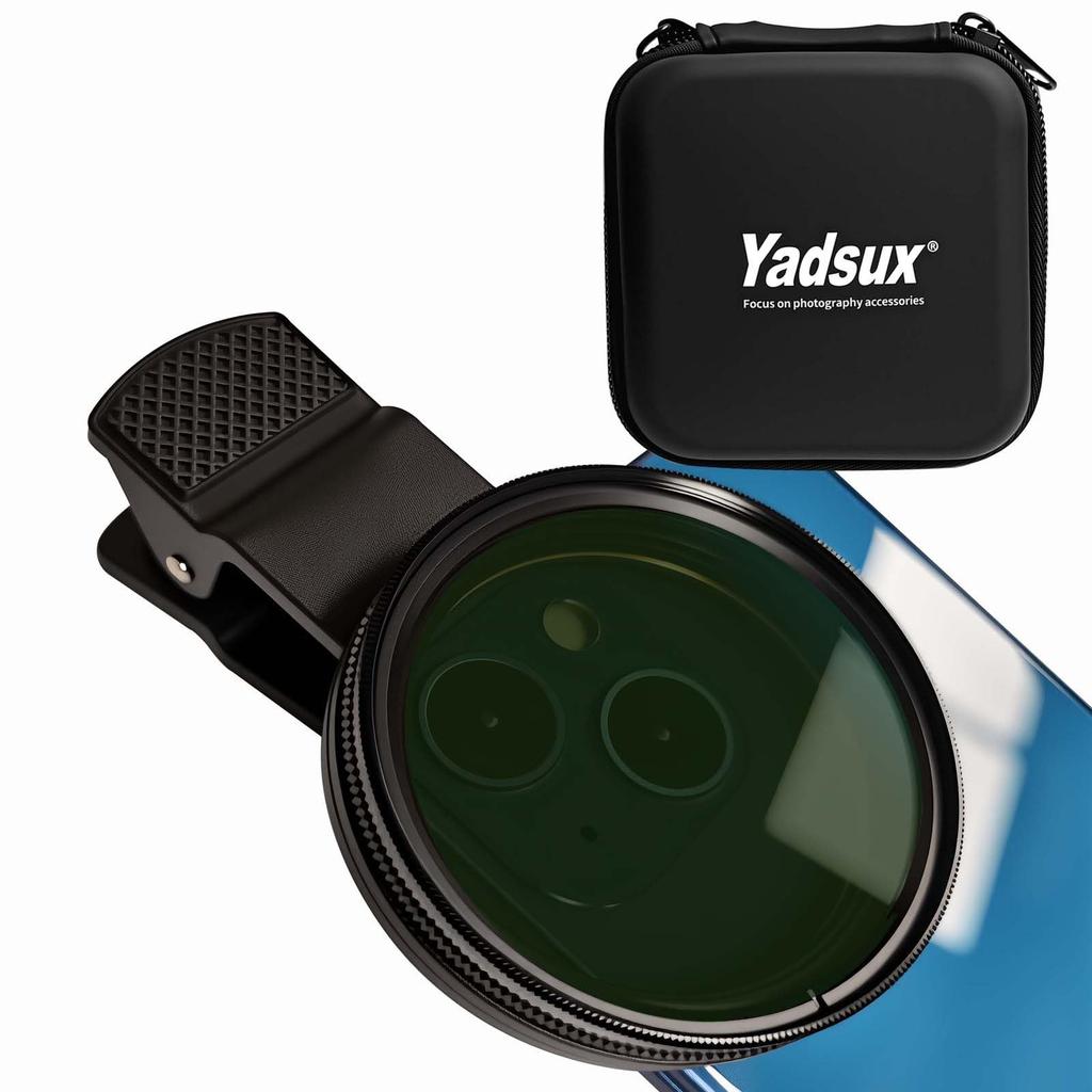 52mm ND-Handy-Objektivfilter für iPhone Samsung und andere Neutraldichte zur Lichtreduzierung und Clip-On 2-400 16, 15, 14, 13, 12, 11, BLU, Motorola,