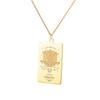 European 12 Constellations Stainless Steel Square Pendant Necklace for Men & Women - Retro Hip Hop Style Titanium Steel Jewelry