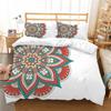 Bohemian Lotus King Queen Duvet Cover Boho Mandala Bedding Set For Kids Teens Adults Exotic Flowers 2/3pcs Polyester Quilt Cover