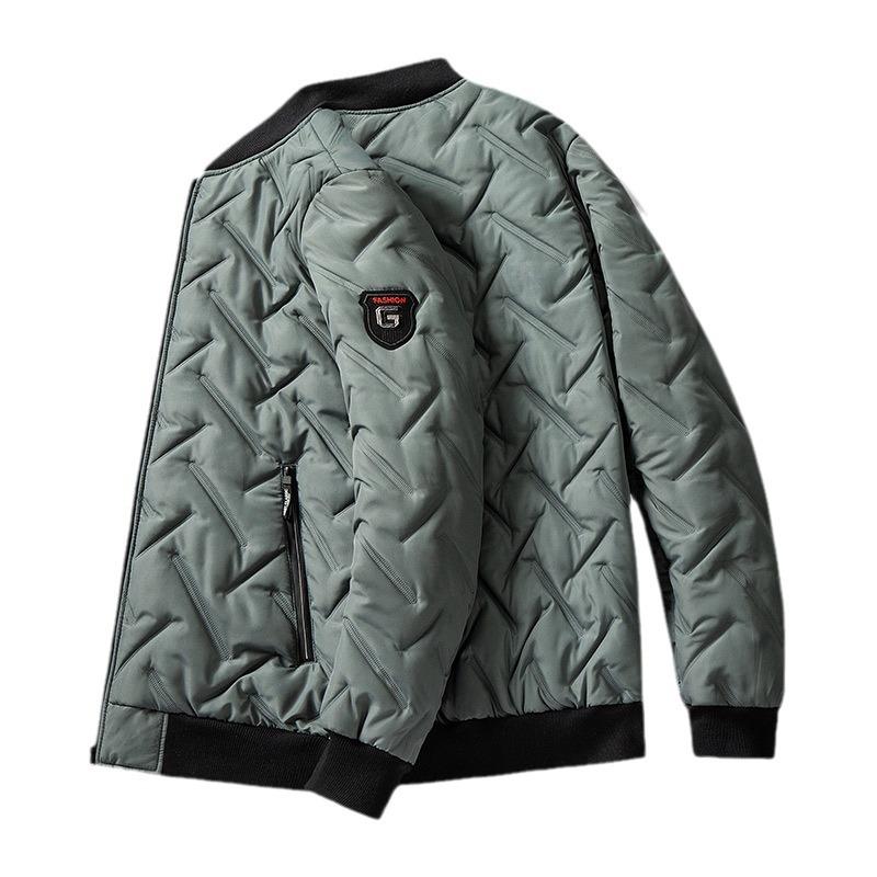 Herbst- und Winter-Baumwolljacke Herren Perlenbaumwolljacke Stehkragen Herren Leicht und dünn Thermisches Oberteil