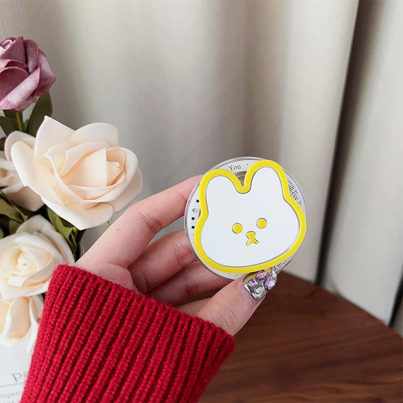 Cute Wind Mobile Phone Airbag Bracket Bunny Mirror Sticker Magnetic Suction Retractable Portable Lazy Niche