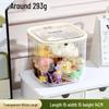 Transparent Flip-Top Box for Organizing Hair Accessories: Clips, Rubber Bands, Necklaces, Headwear, Rings, Ties, and Flowers.
