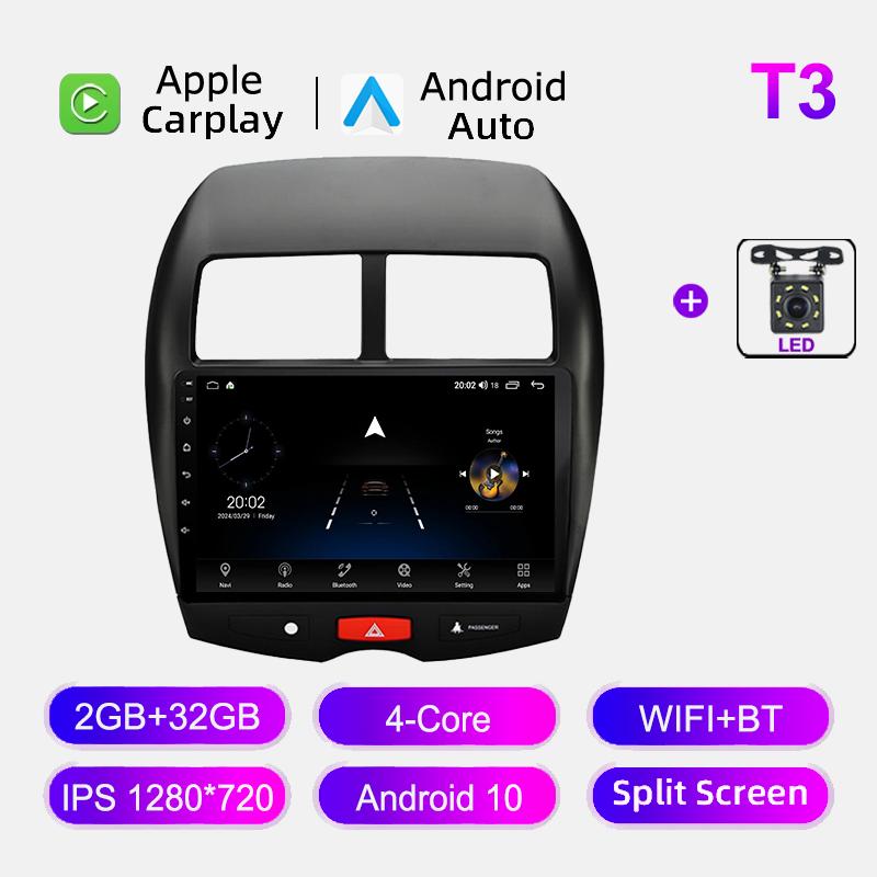 10''Carplay Android Auto Radio For Mitsubishi ASX 1 2010-2016 Car Intelligent Systems Audio Navi GPS Autoradio Multimedia Player
