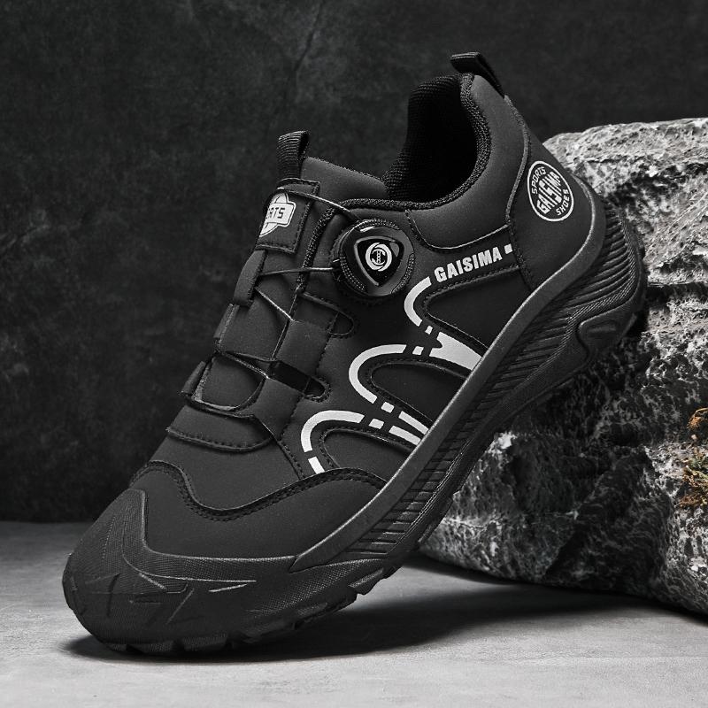 Modne buty do chodzenia z pokrętłem Męskie Outdoorowe Antypoślizgowe Buty Turystyczne Dla Mężczyzn Platforma Oddychające Buty Trekkingowe Męskie Buty Robocze