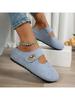 Baotou Französische Damen 2025 Neu Frühling und Sommer einfüßige flache Mary Halbschuhe mit weicher Sohle
