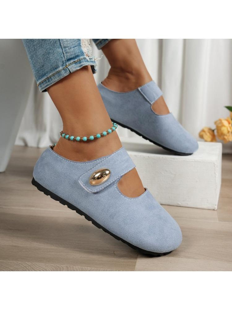 

Fashion Baotou French fashion women s 2025 New Spring and Summer one-foot flat Mary soft-soled half slippers 36 небесно-голубой