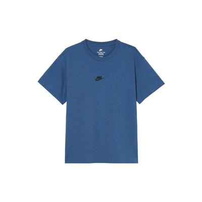 Logo Round Neck Pullover Comfortable Casual Sports Breathable Short Sleeve T-Shirt Men T-Shirts Blue DN5241-407