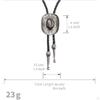 3D Western Cowboy Hat Bolo Tie Vintage Adjustable Gift American Necklace for Halloween Party Men and