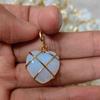 Lovely Necklace for Women Girls Jewelry with Wire Wrapped Heart Pendant Necklace