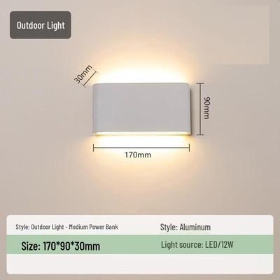 Lampada da Parete Decorativa Lunga a Striscia da Esterno UOSU