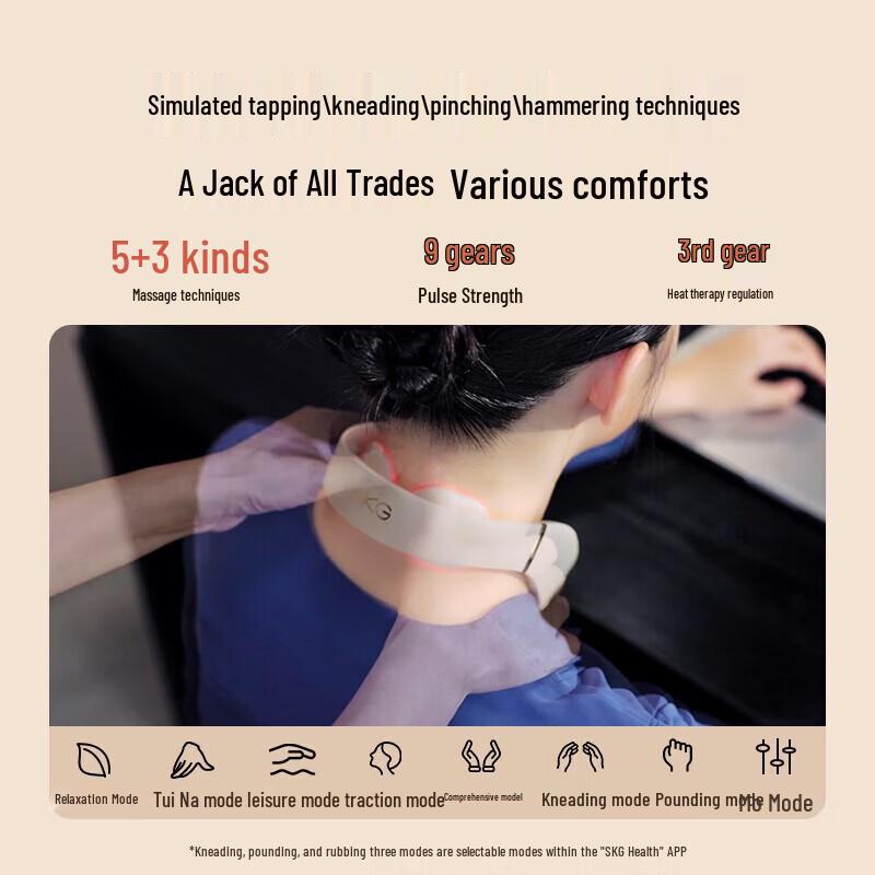 SKG Smart Neck Massager with Heat and App Control CN Plug (adapter Included)