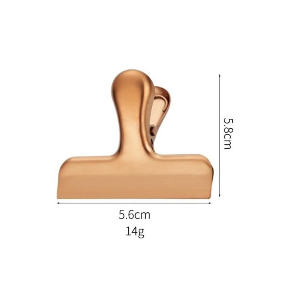 Stainless Steel Sealing Clip Dust-proof Snack Sealing Binder Clip Mini Size Leak-Proof Storage Bag Sealing Receipt Organization