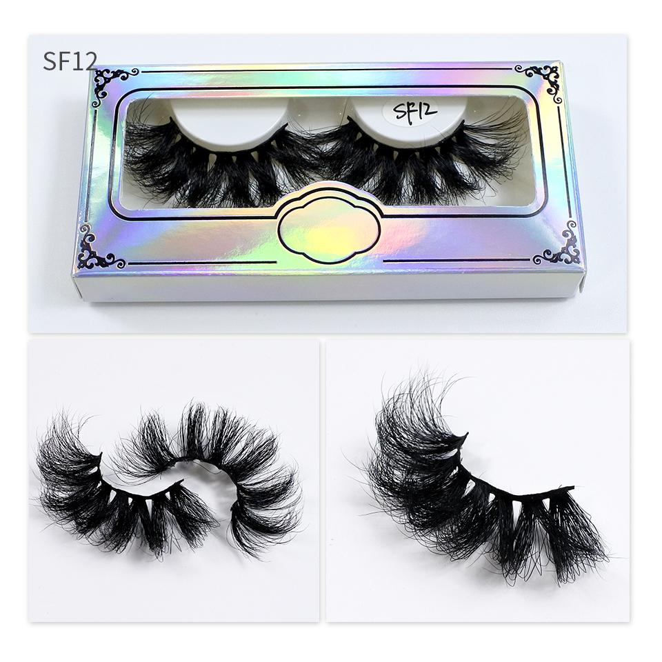 RED SIREN Fluffy Mink Lashes 25mm 27mm Long Thick 3d Mink Eyelashes Maquillaje