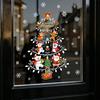 Reusable Snowflake Stickers Christmas Window Clings, Double Sided PVC Static Glass Stickers, Snowman Elk No Glue Decoration Santa Claus Xmas