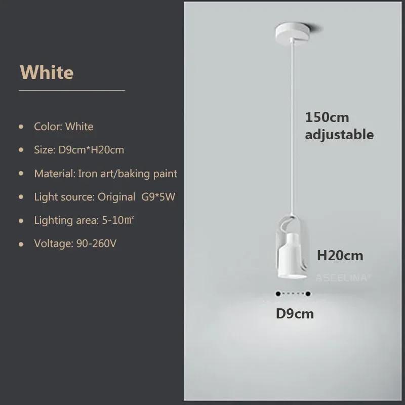 

Подвесной светильник Nordic Black/White Iron Home Декоративные подвесные светильники для спальни, гостиной, кабинета, светильники для освещения Without bulb белый