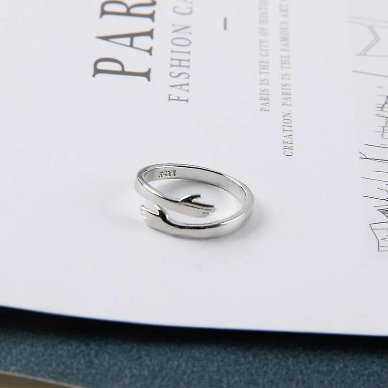 Sterling Silver Ring Adjustable Couple Ring for Men Women Girls Present