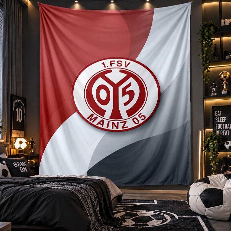 Wall Hanging Tapestry Mainz FC Print Cloth for Living Room Bedroom Home Decor