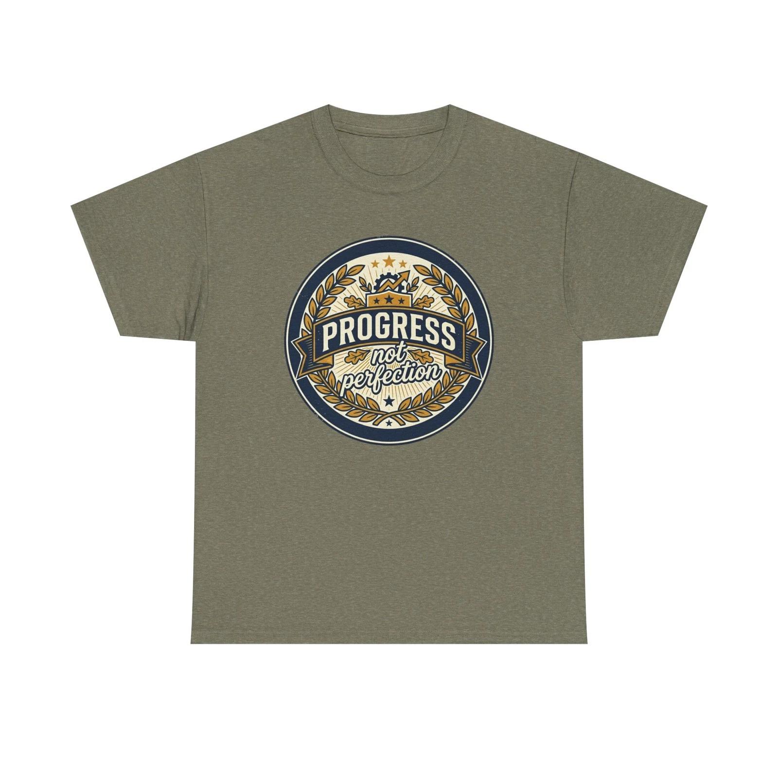 

Progress Not Perfection Tee | Motivational Badge Design XL
