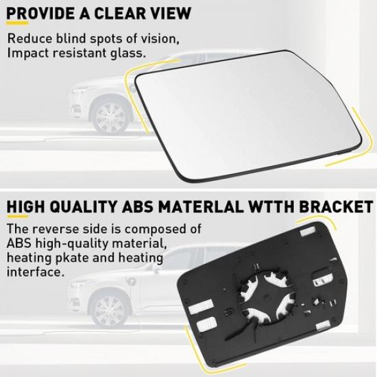 Right Side Exterior View Heated Door Glass Fit 2005-2010 Ford Mirror F150 Truck