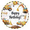Construction Vehicle Birthday Party Tableware Set – Disposable Tablecloth and Plates with Cutlery for Kids' Theme Decor