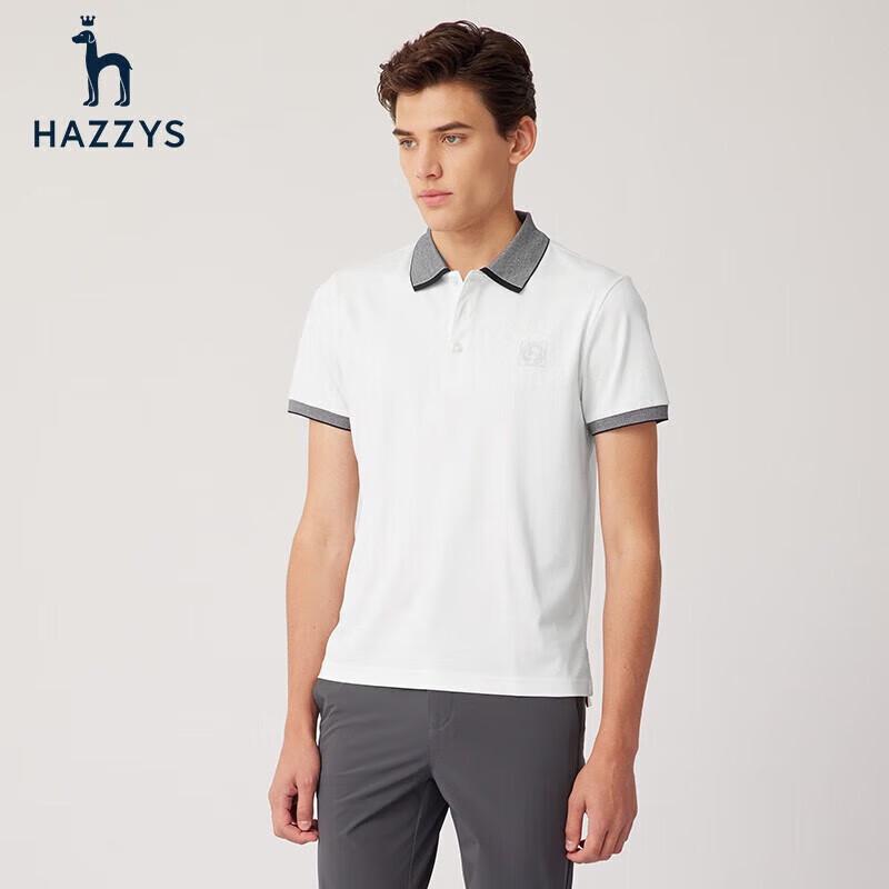 Мужская хлопковая футболка-поло с коротким рукавом HAZZYS 46