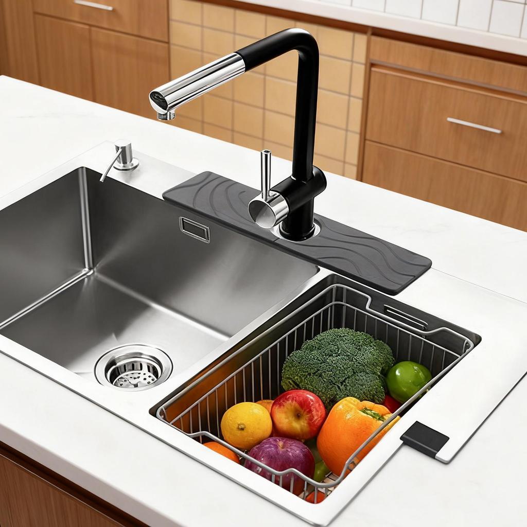 Kitchen Sink Faucet Mats Water Absorbent Stone Sink Tray Fast Drying Sink Faucet Diatomite Mats For Bathroom Restroom