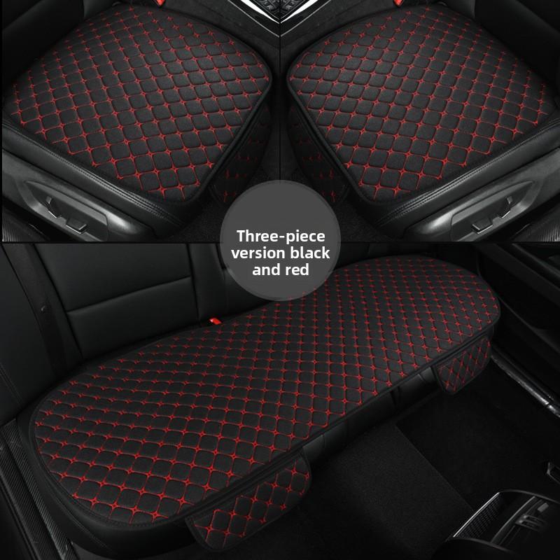 Car Seat Cushion Four Seasons Universal Non-slip Single + Backrest, Three-piece Set