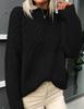 Cross Europe 2026 Women's High Neck Cable Knit Long Sleeve Pullover - Autumn/Winter Style