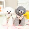 Pet Plaid Bear Quilted Vest Dog Clothing Autumn and Winter Can Pull Puppy Clothes New Small Dog Teddy Cotton Plaid Printed Vest
