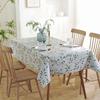 PVC Waterproof Tablecloth Bamboo Leaves Printed Table Decor Cloth Table Cover  Kitchen