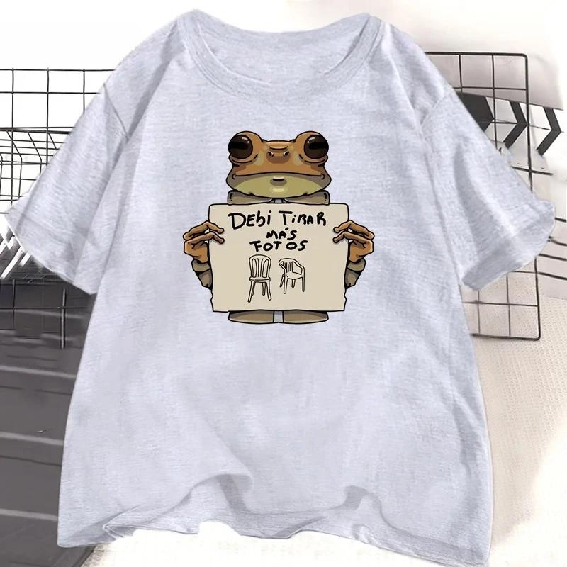 

Funny Frog Dtmf Tshirt Causal Debi Tirar Mas Fotos Printed Short Sleeve ONeck Shirt Women Clothing Streetwear Aesthetic Clothes S