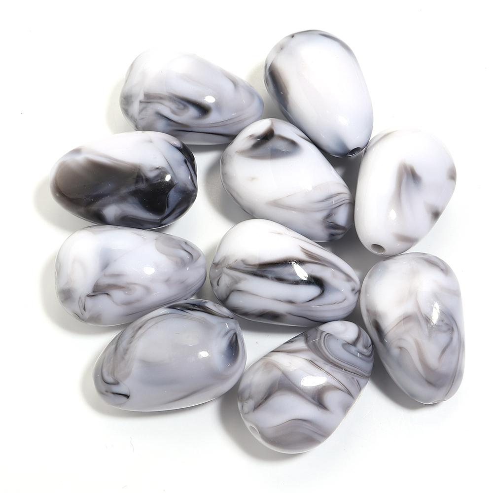 10pcs 29x20mm Irregular Acrylic Beads Colorful Oval Cloud Beads Loose Beads For DIY Jewelry Making Bracelet Necklace Accessories