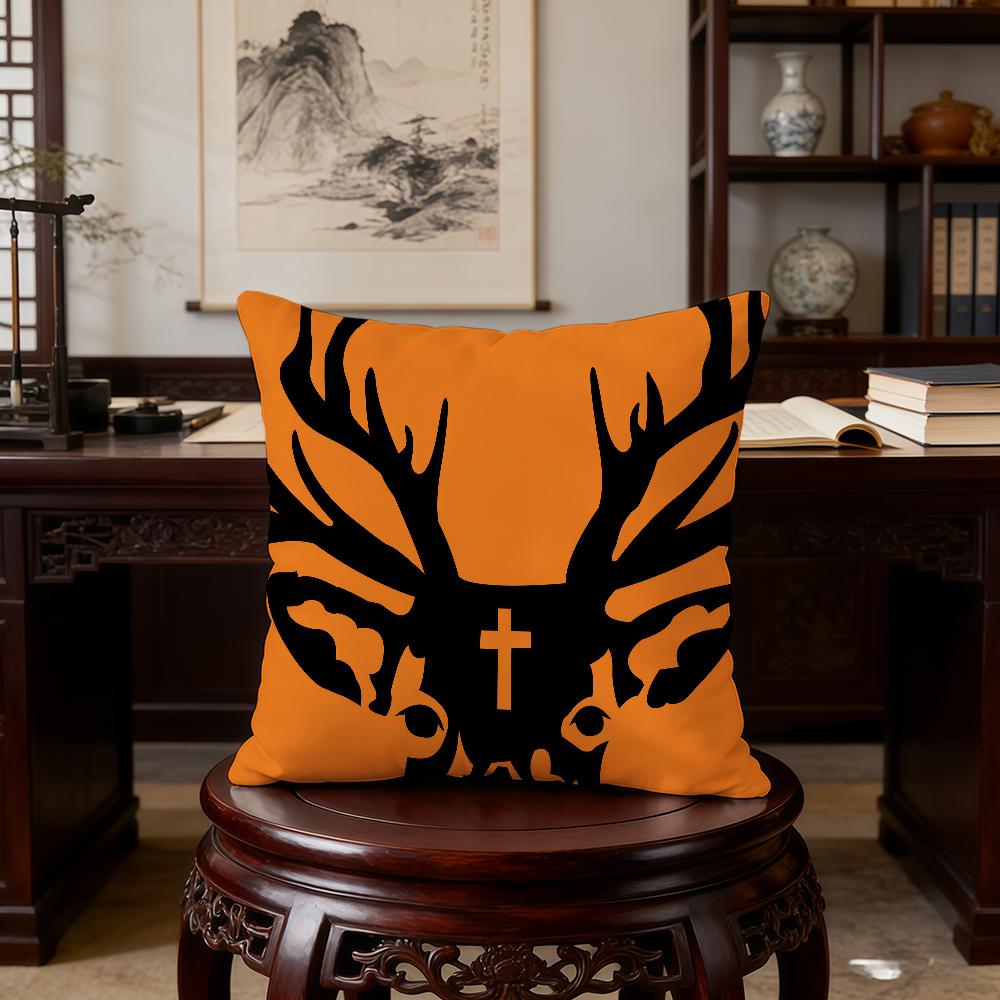 Fashion J-Jagermeister-Es Cushion Cover Birthday Anniversary Gifts Double Sided Printed Zipper Cushion Cover Soft Skin Bedding
