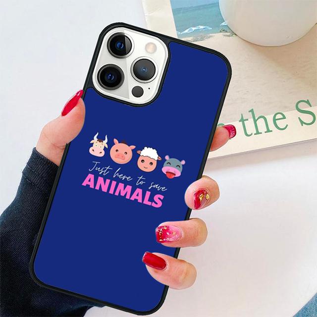 VEGAN FOOD QUOTES ANIMAL LOVE VEGGIE Phone Case Cover For iPhone 17 Air 15 16 Pro Max 14 13 12 11 Pro Max Plus