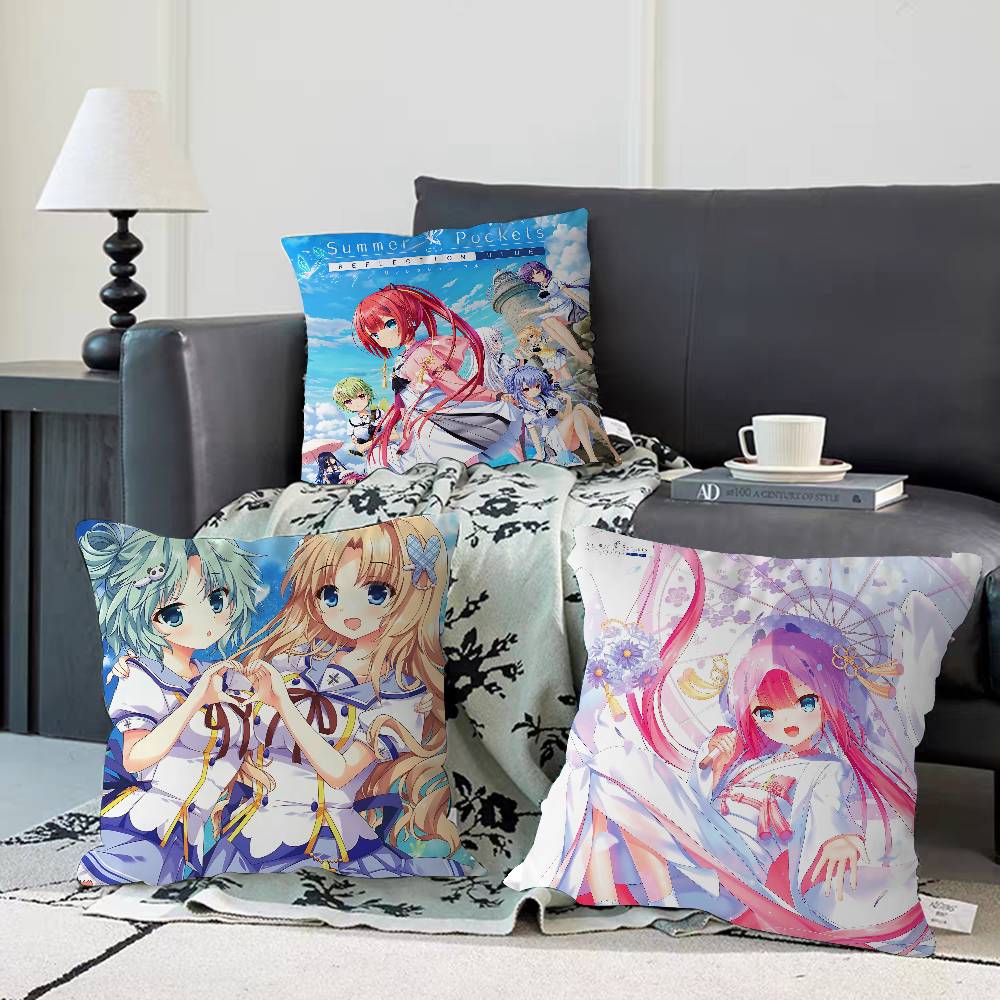 Anime S-Summer Pockets Personalized Pillow Cover Kids Bedroom Wild Party Decor Pillowcase Kid Birthday Shower Gift