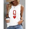 Summer Round Neck 3D Printed Top Fashionable Casual Sleeveless Women's Tank Tops