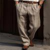 Herren entspannte gerade Hosen mit klassischem Bund