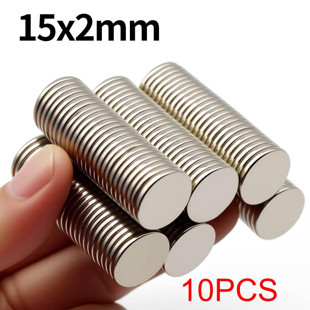 15x2mm Superstarker Neodym-Magnet N35 NdFeB Permanentmagnetische Magnete Rund Leistungsstarke Magnete Kühlschrankmagnet