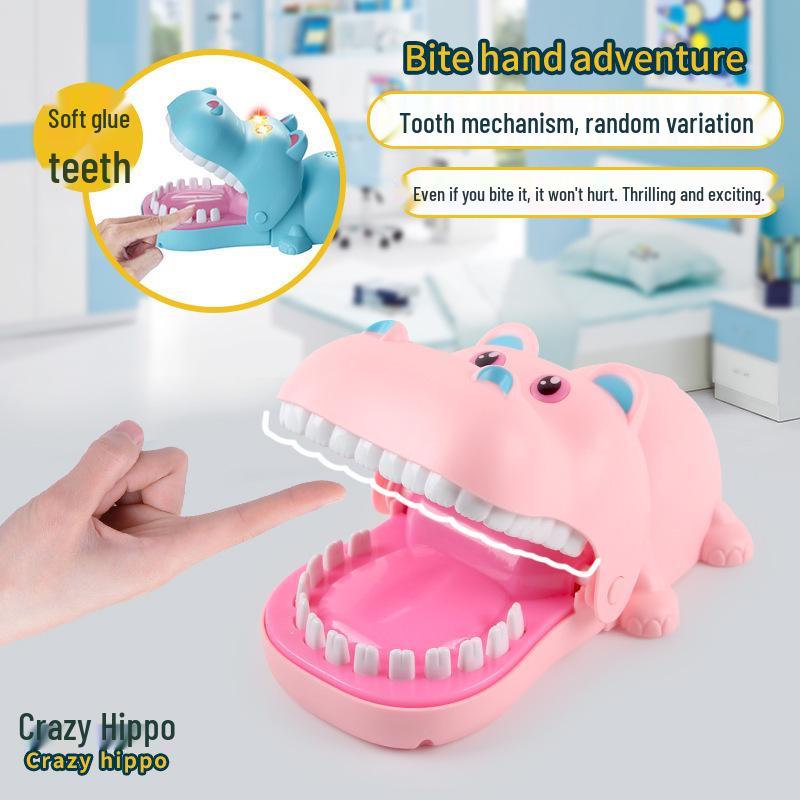 Kids' Prank Toys: Crocodile, Shark, Hippo, Dinosaur, Dog Bite Finger Challenge Game