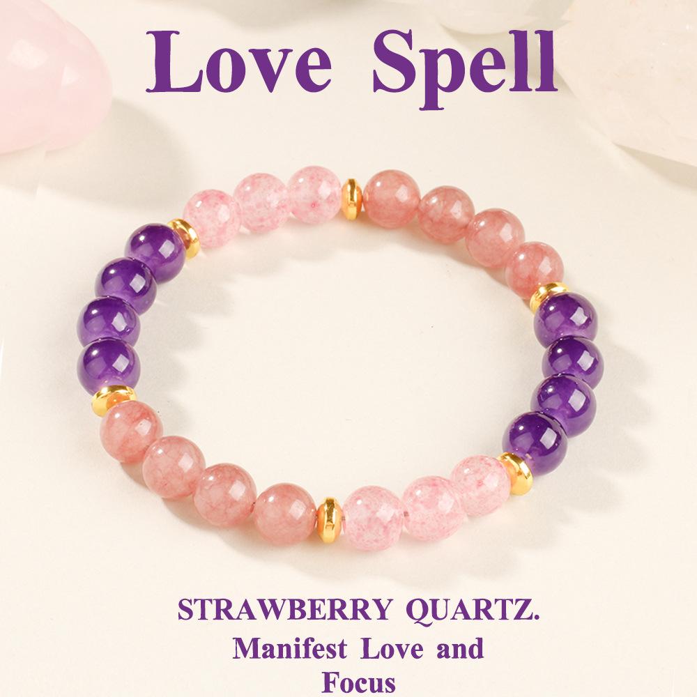 Festive Gifts Warm Pink And Red Tone Natural Stone Beaded Bracelet Fashion Jewelry For Unisex Daily Wear Stylish And Easy To Match Accessory