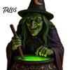 Figuritas Decorativas Detalladas Bruja de Halloween Caldero Lámpara, Adorno de Estatua de Resina, Luz de Mesa Única Espeluznante para Decoración de Escritorio