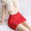 Erotic Women Solid Color See Through Transparent Elastic Mini Bodycon Skirt