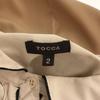 TOCCA Short Sleeve Switching One Piece 2 Beige Side Zip Women Used