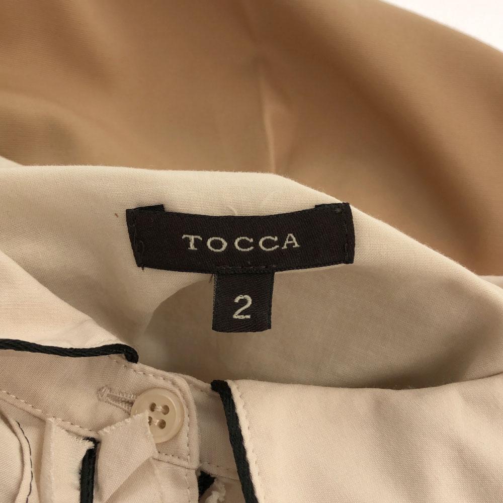 TOCCA Short Sleeve Switching One Piece 2 Beige Side Zip Women Used